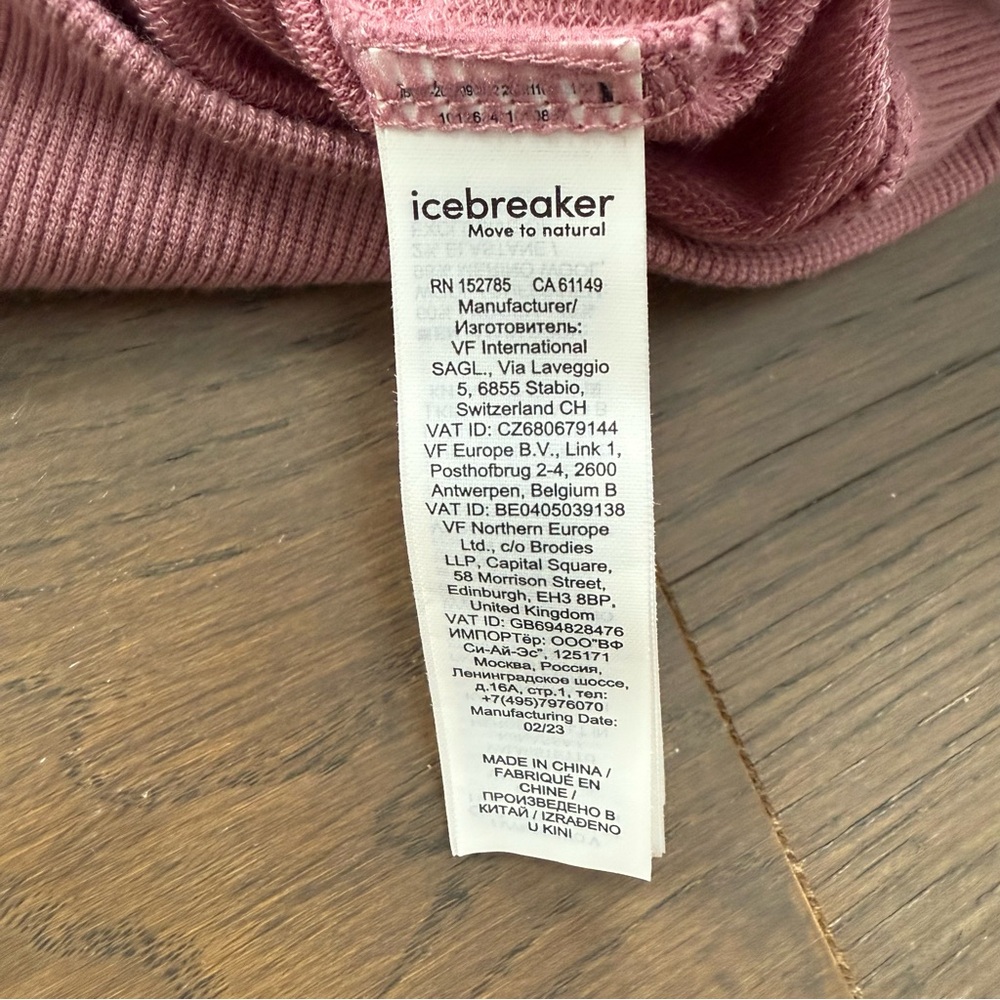 ICEBREAKER 
Merino Crush II Long Sleeve Hoodie - Women's Pink Crystal Sz Lg EUC - Picture 14 of 16